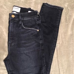 FRAME | Ali High Rise Skinny Jeans, Dark Wash, 24
